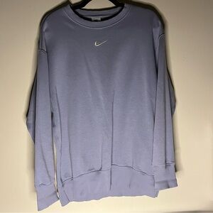 Nike Light Purple Crewneck Sweatshirt with Pale Yellow Swoosh
